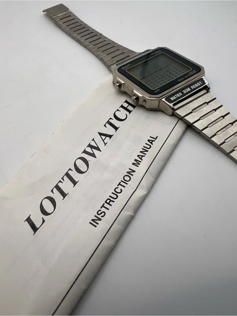 LOTTOWATCH calendar Stainless Steel Digital Watch - Silver